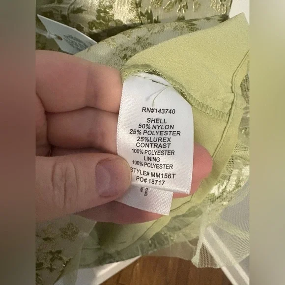 Hyacinth House Green Jacquard Bridgerton Blouse – Size Medium | Brocade NWT - Picture 13 of 14